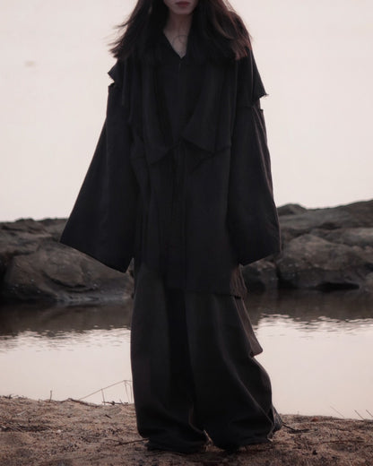 mid-length slit haori
