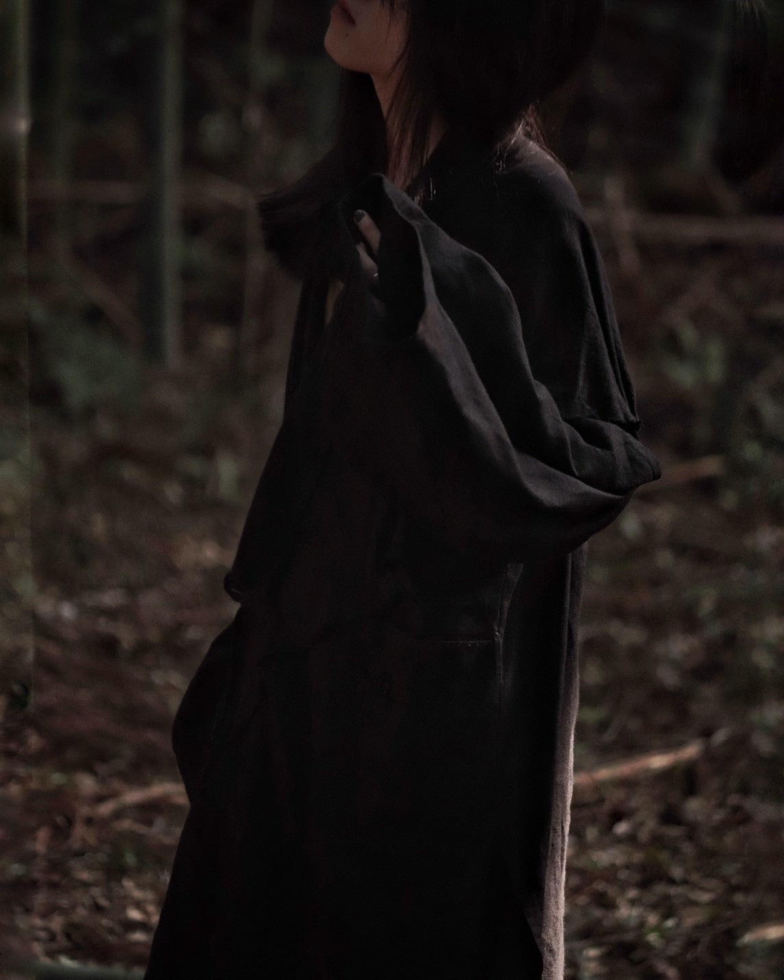 mid-length slit haori
