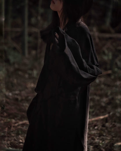 mid-length slit haori