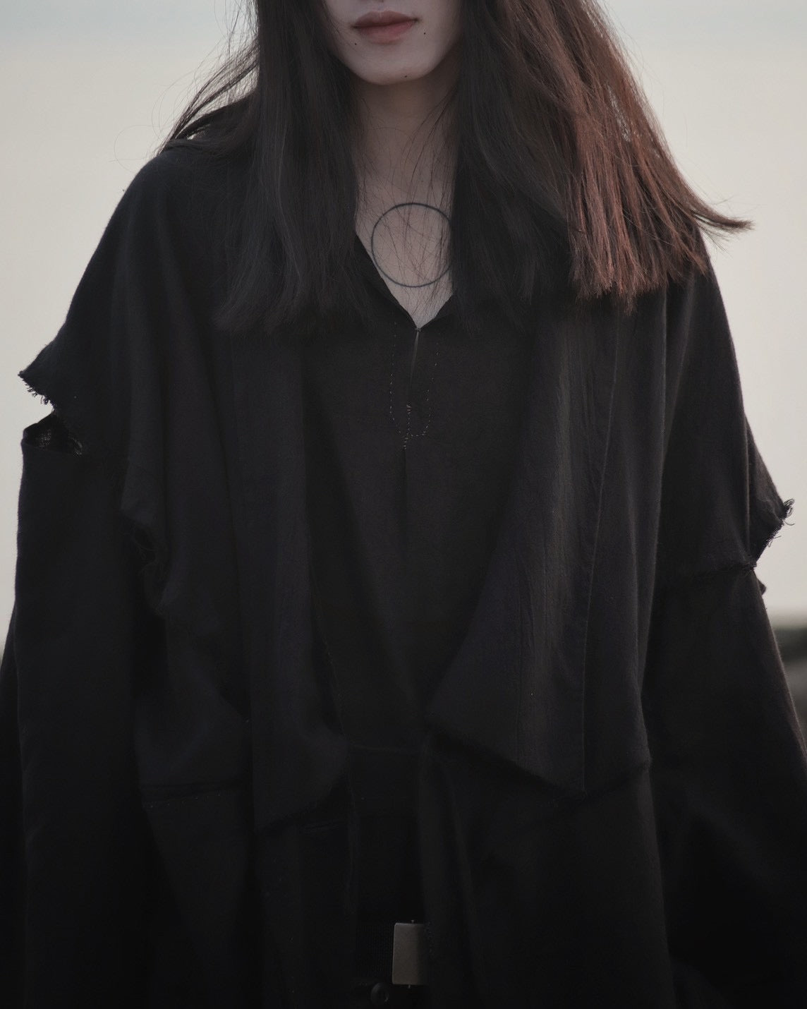 mid-length slit haori