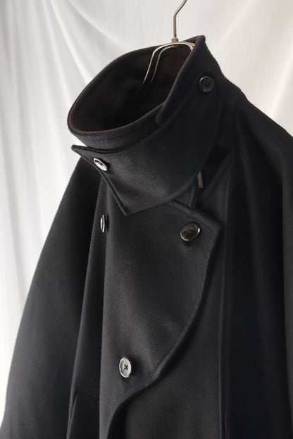 wool melton asymmetry coat