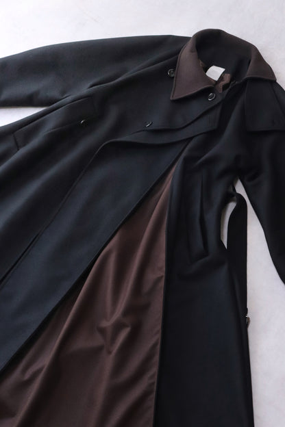 wool melton asymmetry coat