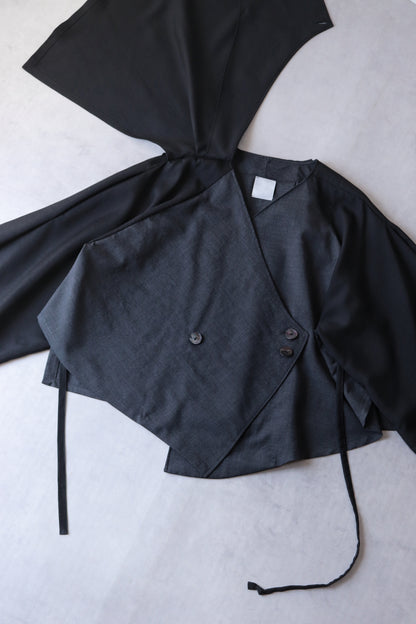 asymmetry layered haori
