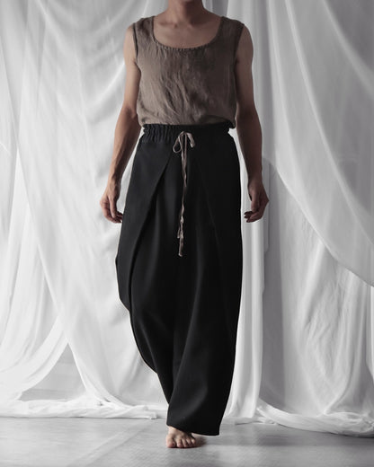 tucked tapered easy slacks