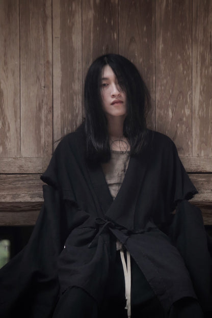 mid-length slit haori