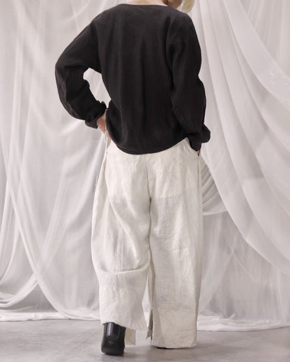 bias-cut pullover