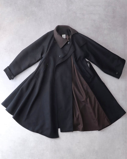 wool melton asymmetry coat