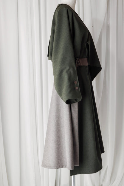 asymmetry layered coat