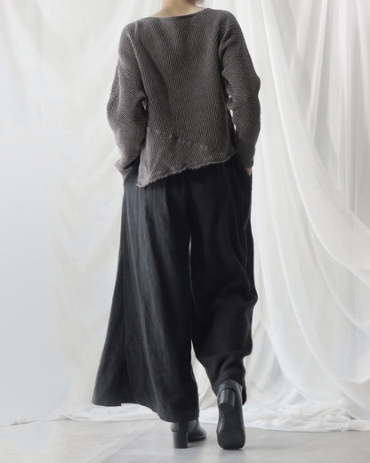 asymmetry tuck easy pants