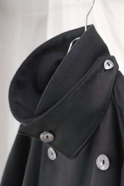 wool layered trench coat