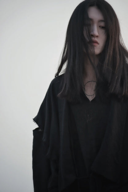 mid-length slit haori