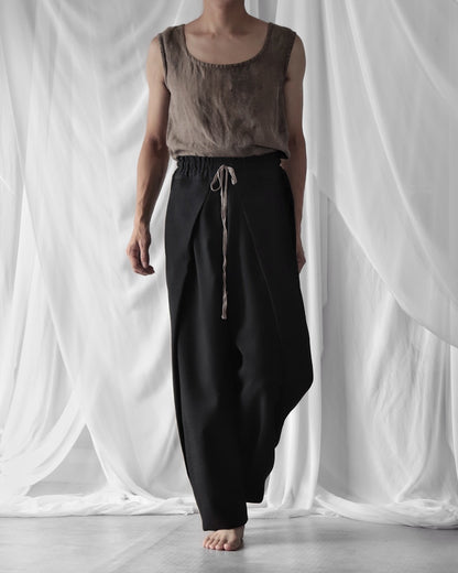 tucked tapered easy slacks