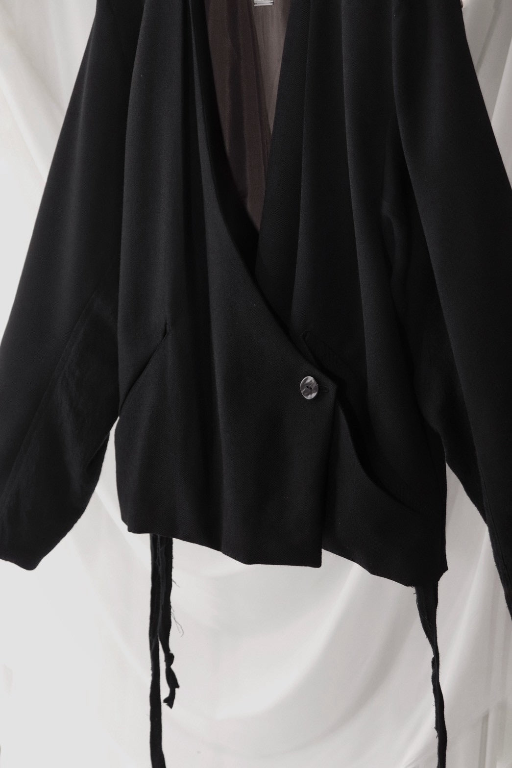 collarless tailored jacket