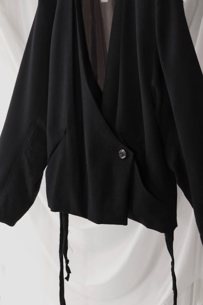 collarless tailored jacket
