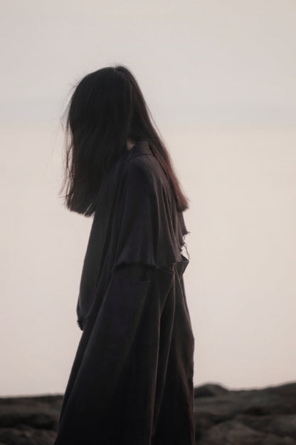 mid-length slit haori
