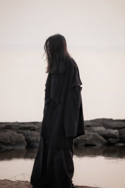 mid-length slit haori