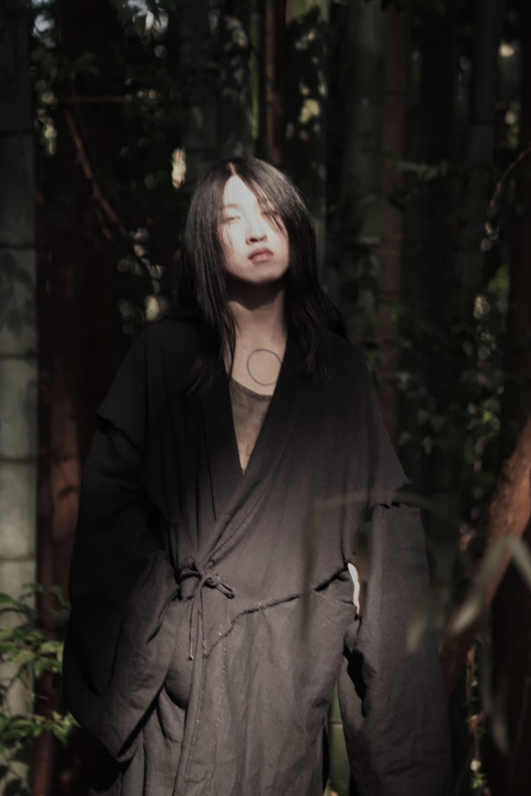 mid-length slit haori