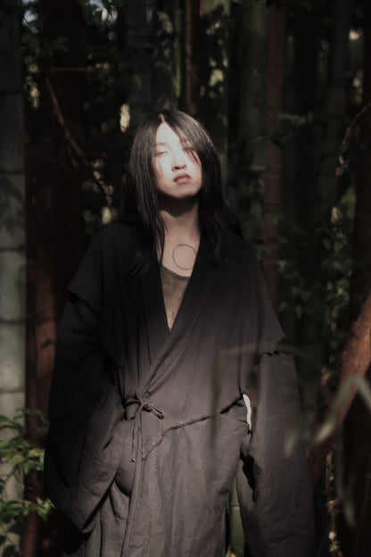 mid-length slit haori
