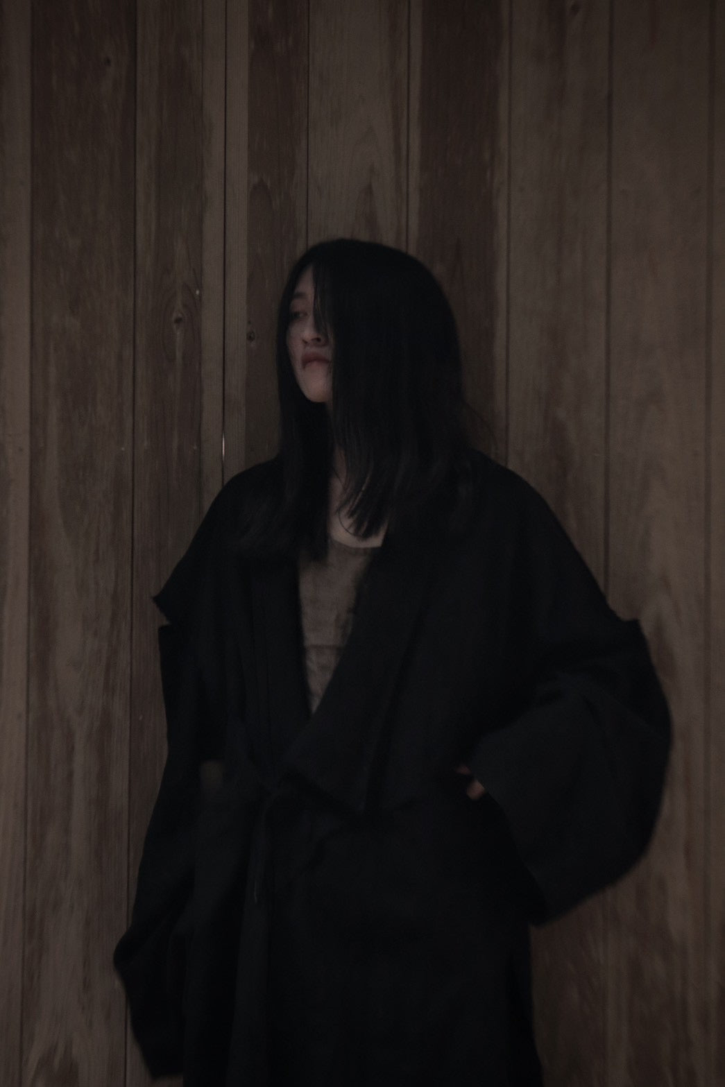 mid-length slit haori