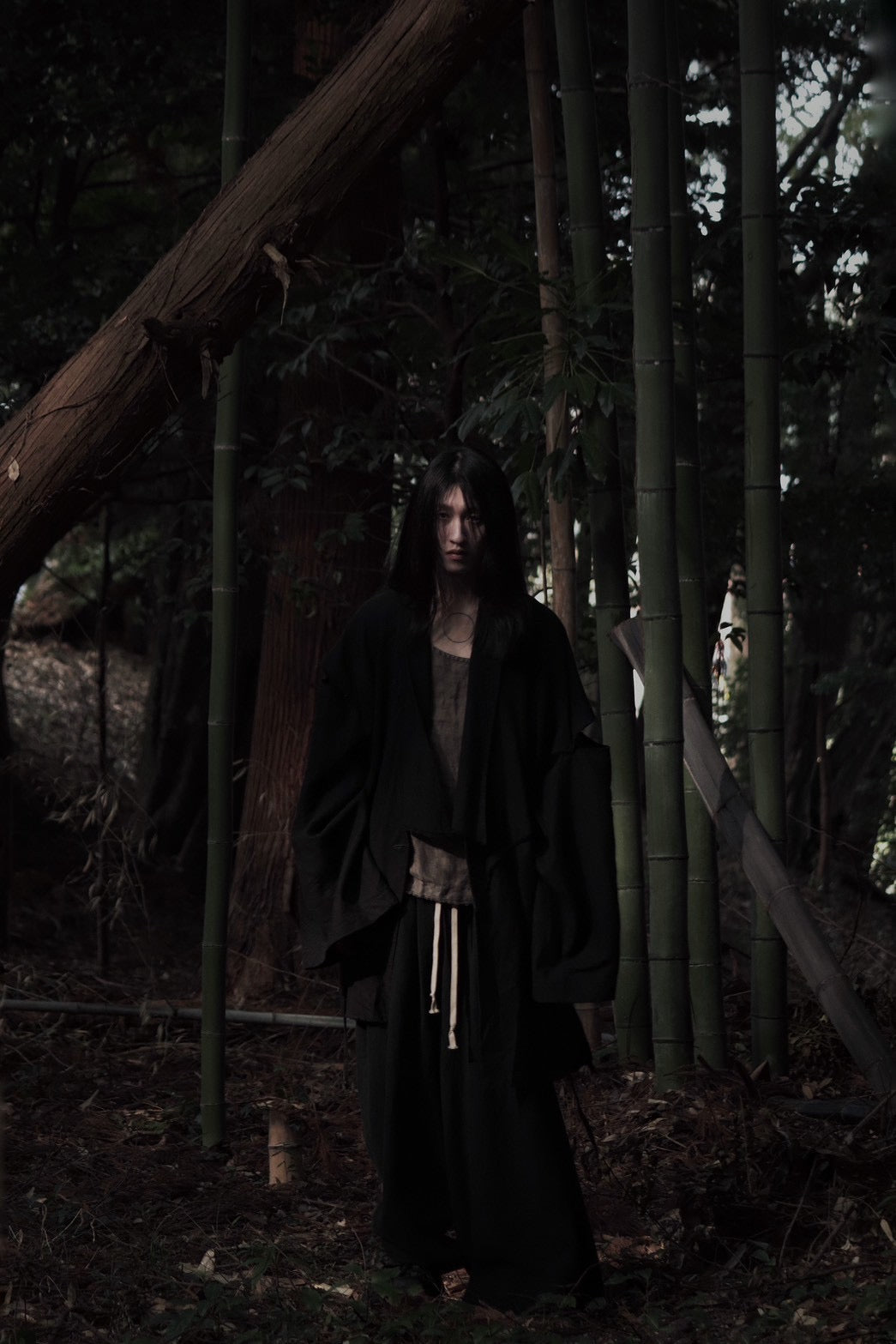 mid-length slit haori