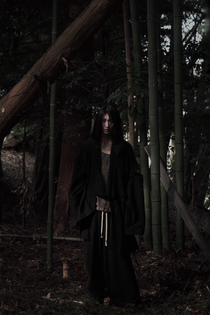 mid-length slit haori