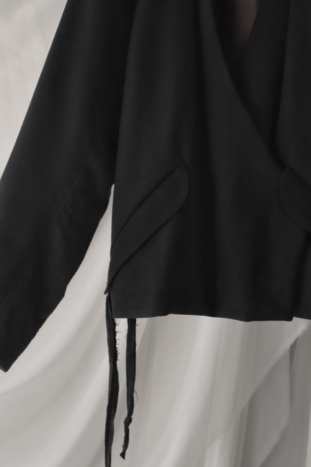 collarless tailored jacket