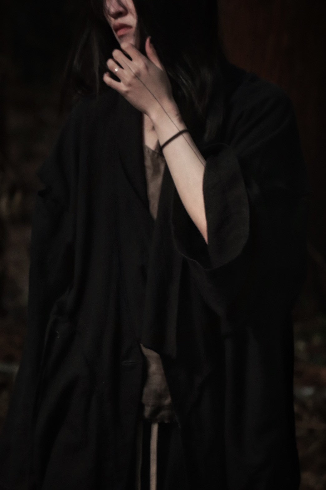 mid-length slit haori