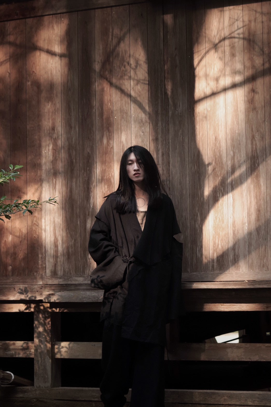 mid-length slit haori