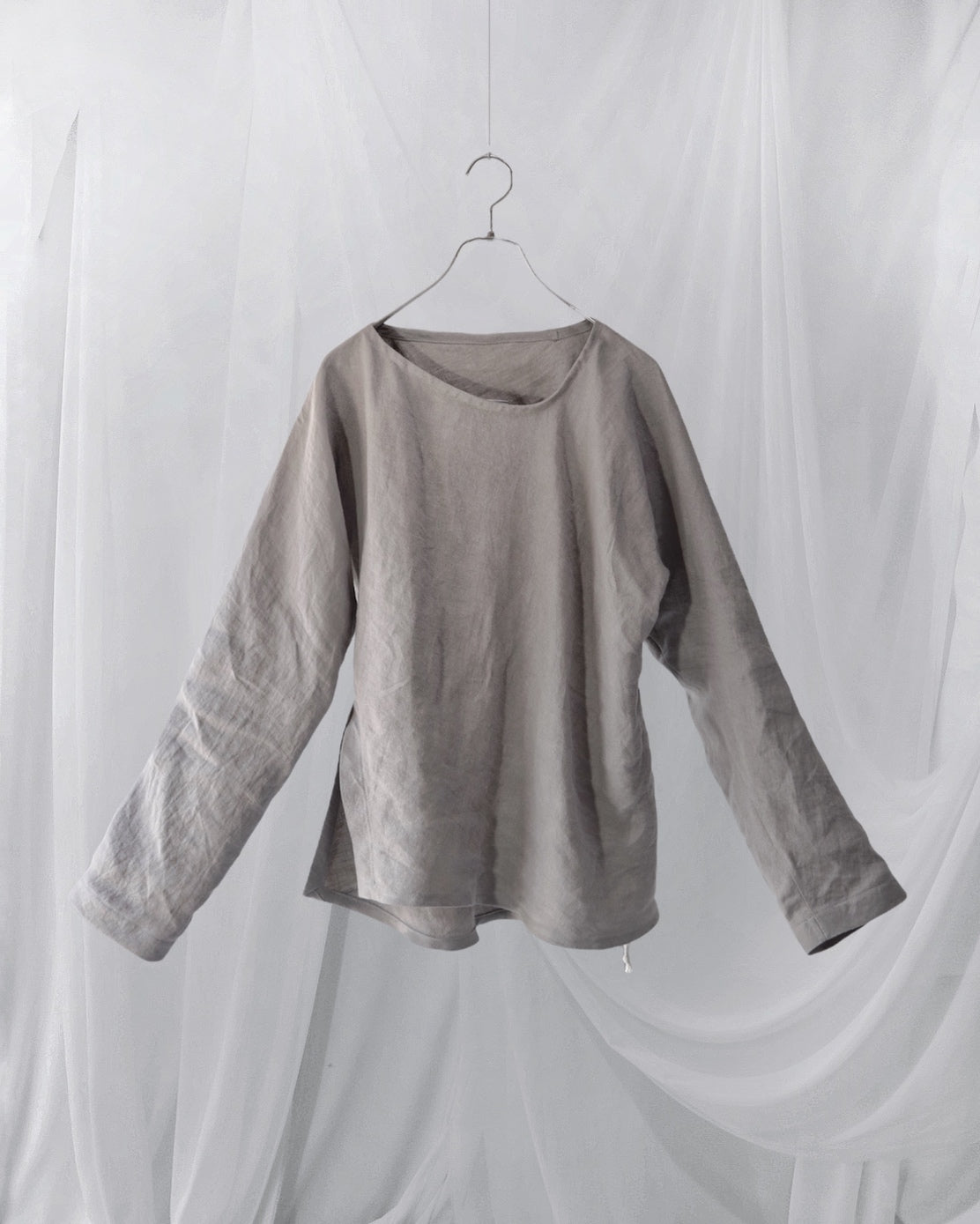 bias-cut pullover