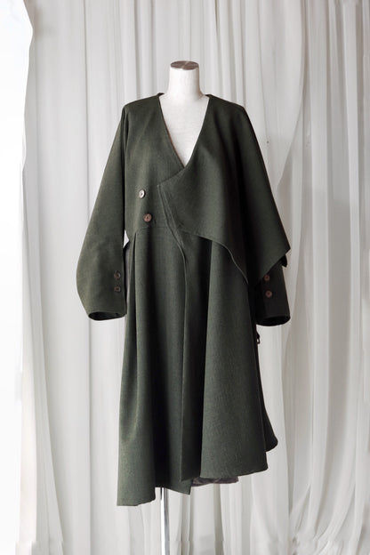 asymmetry layered coat