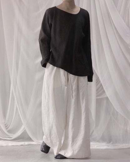 bias-cut pullover