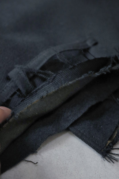 layered frayed coat