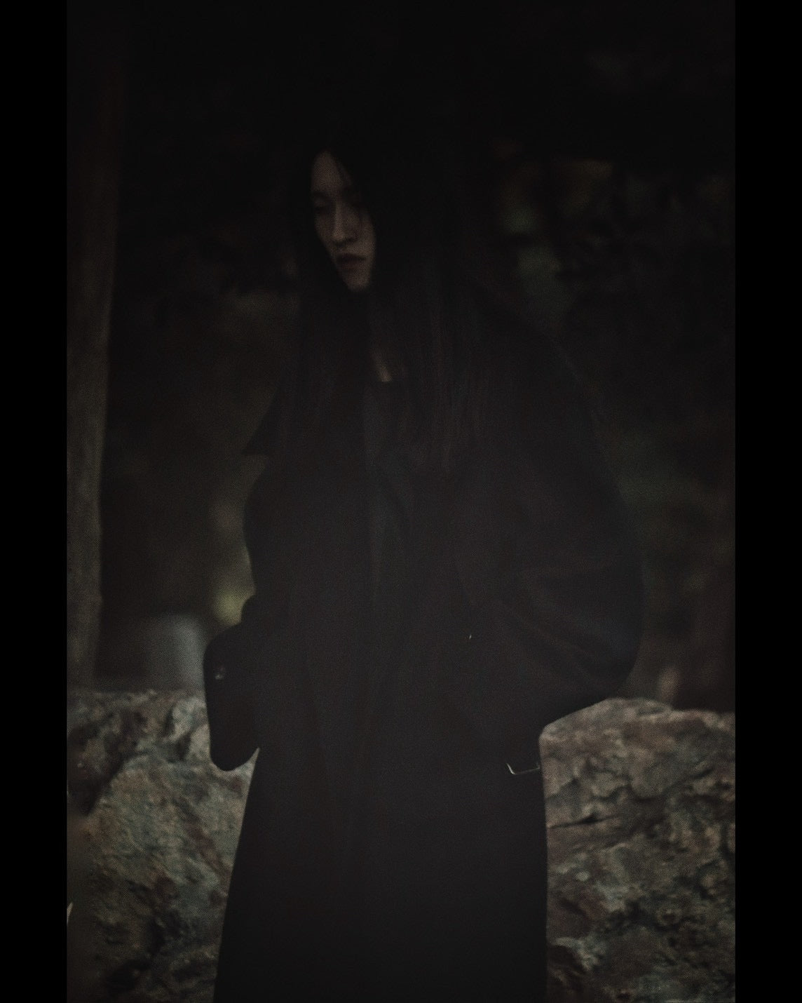 melton&gabardine layered coat
