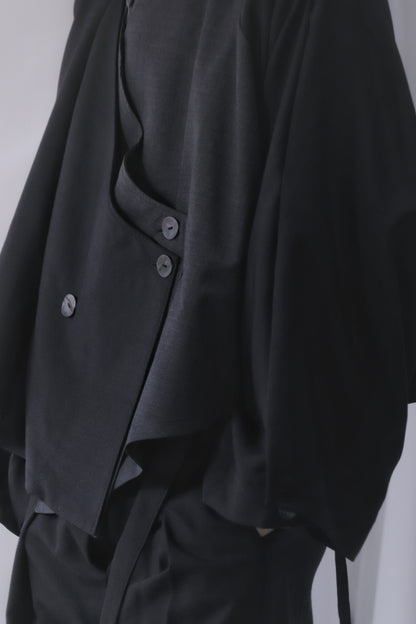 asymmetry layered haori