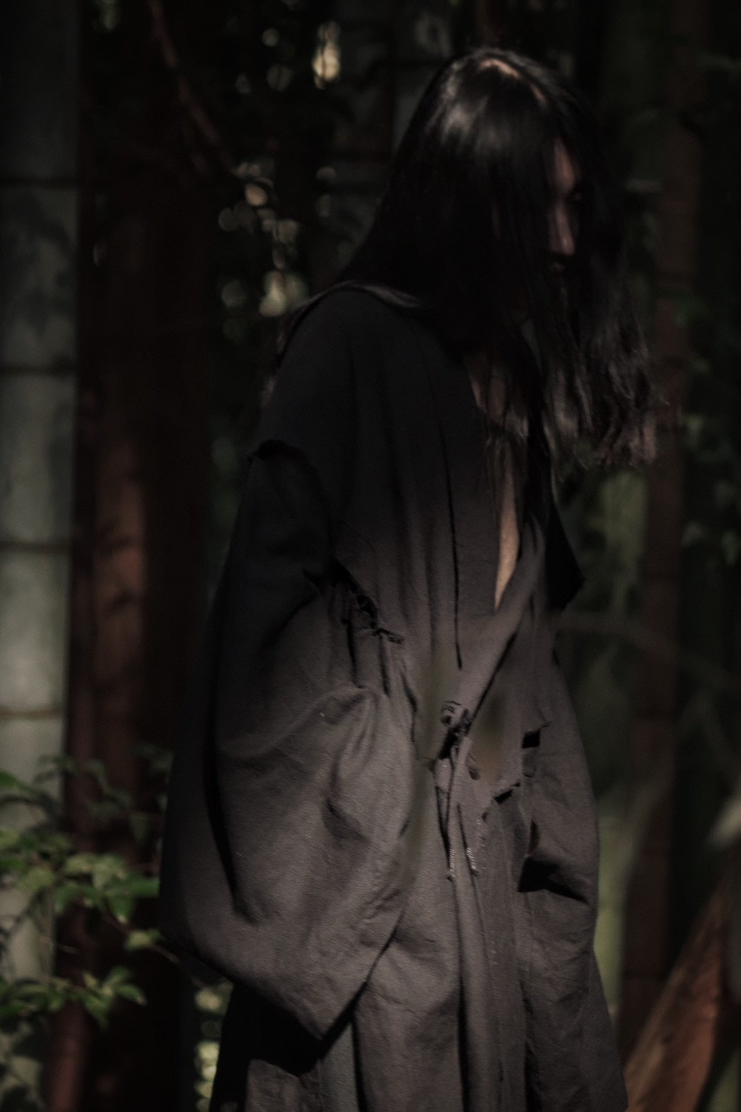 mid-length slit haori
