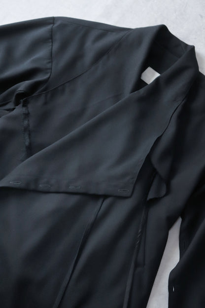layered frayed coat
