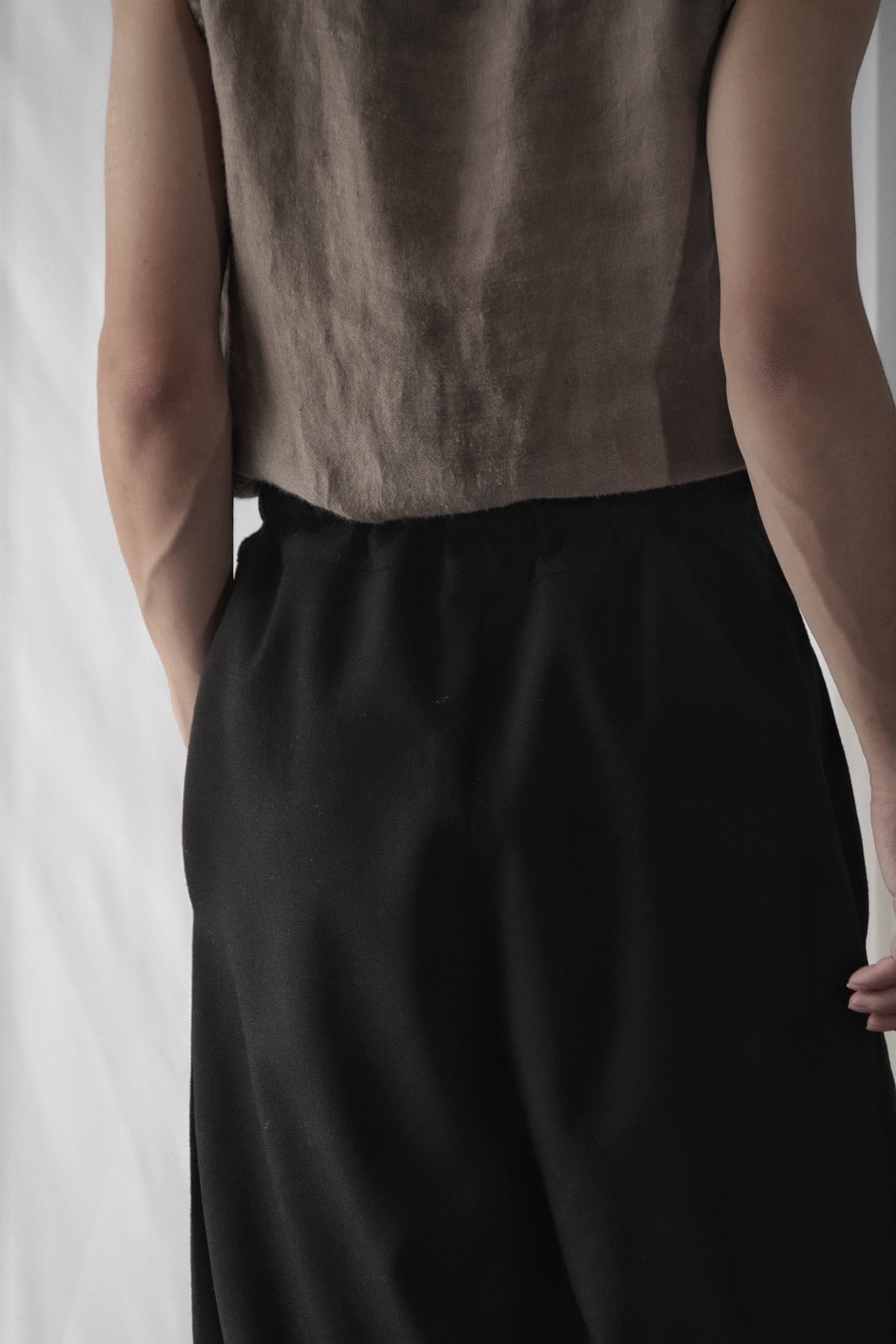 tucked tapered easy slacks