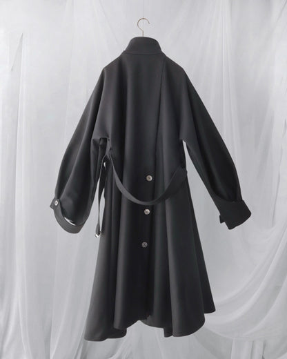 wool melton asymmetry coat