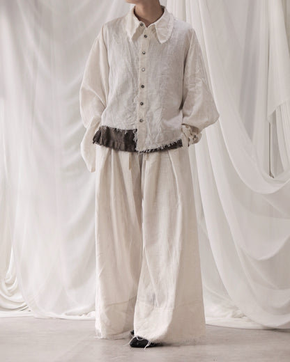cut off flare sleeve shirt