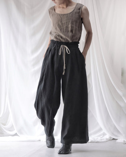 asymmetry tuck easy pants
