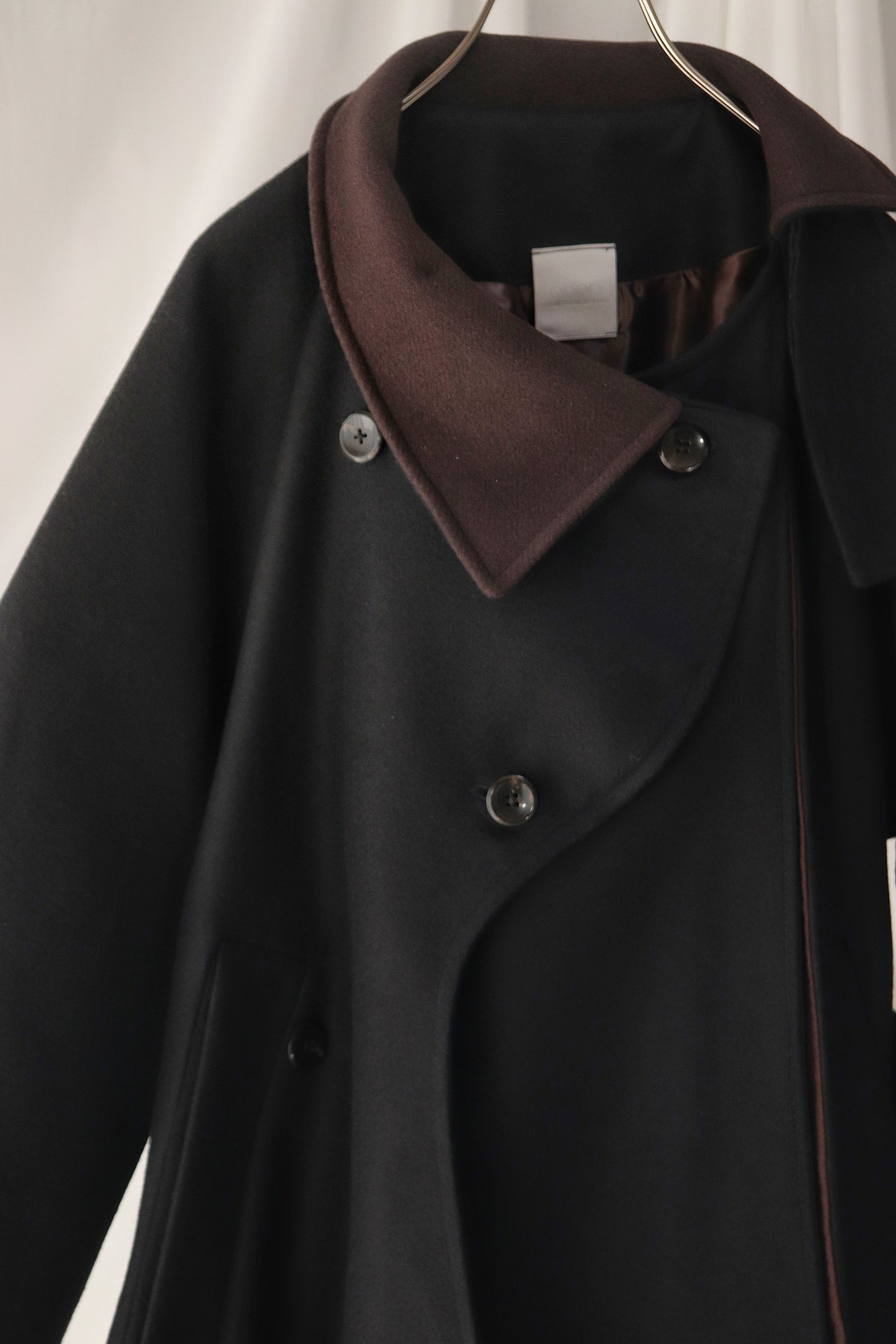 wool melton asymmetry coat