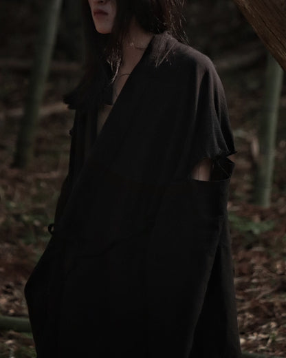 mid-length slit haori
