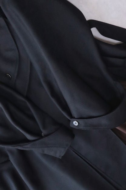 wool melton asymmetry coat