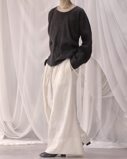 bias-cut pullover