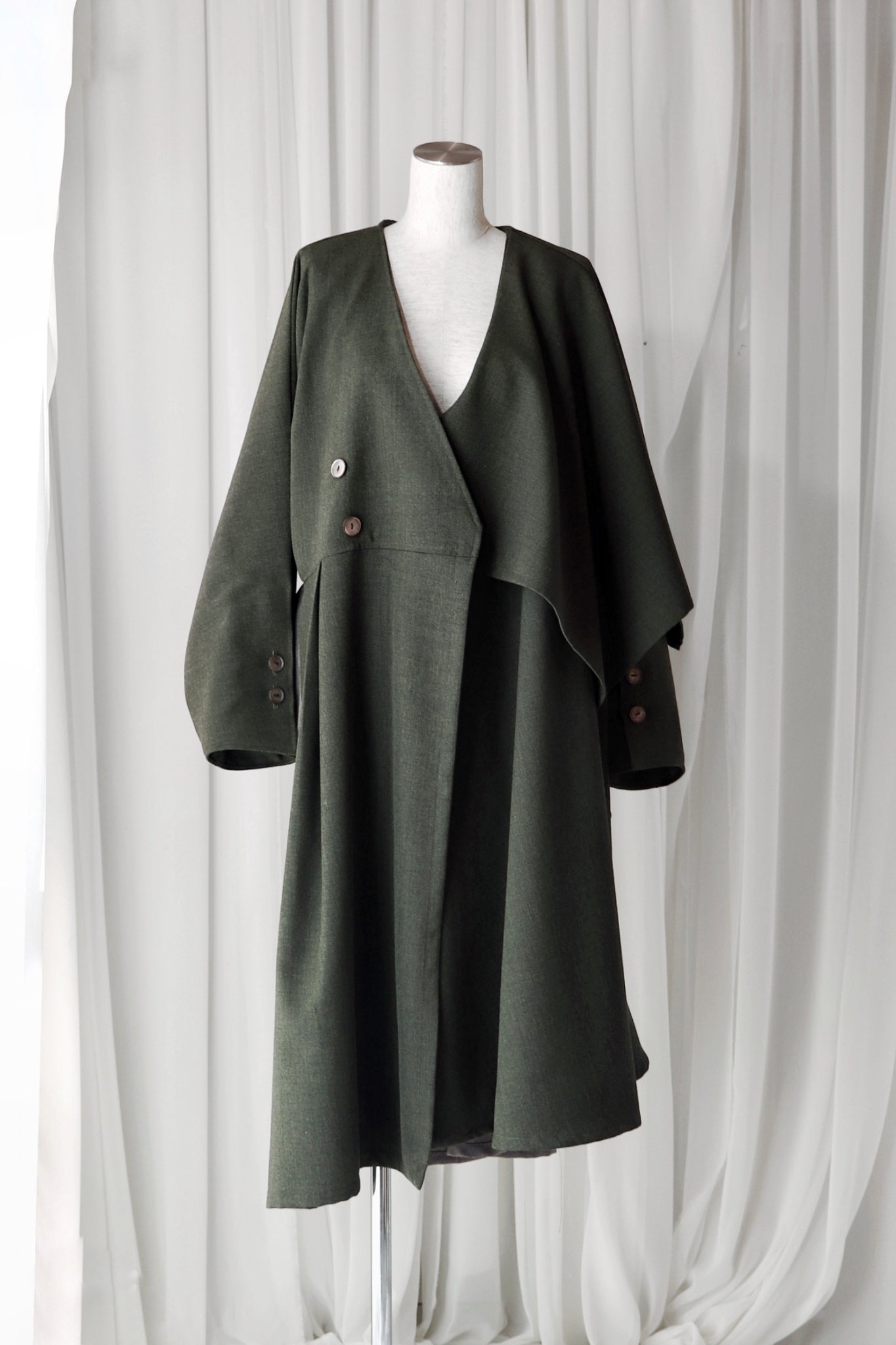 asymmetry layered coat