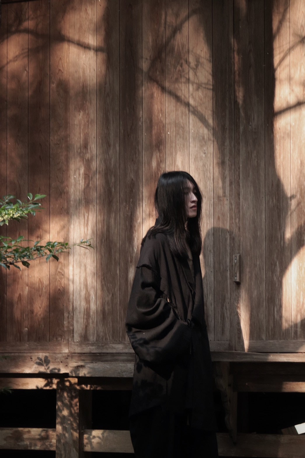 mid-length slit haori