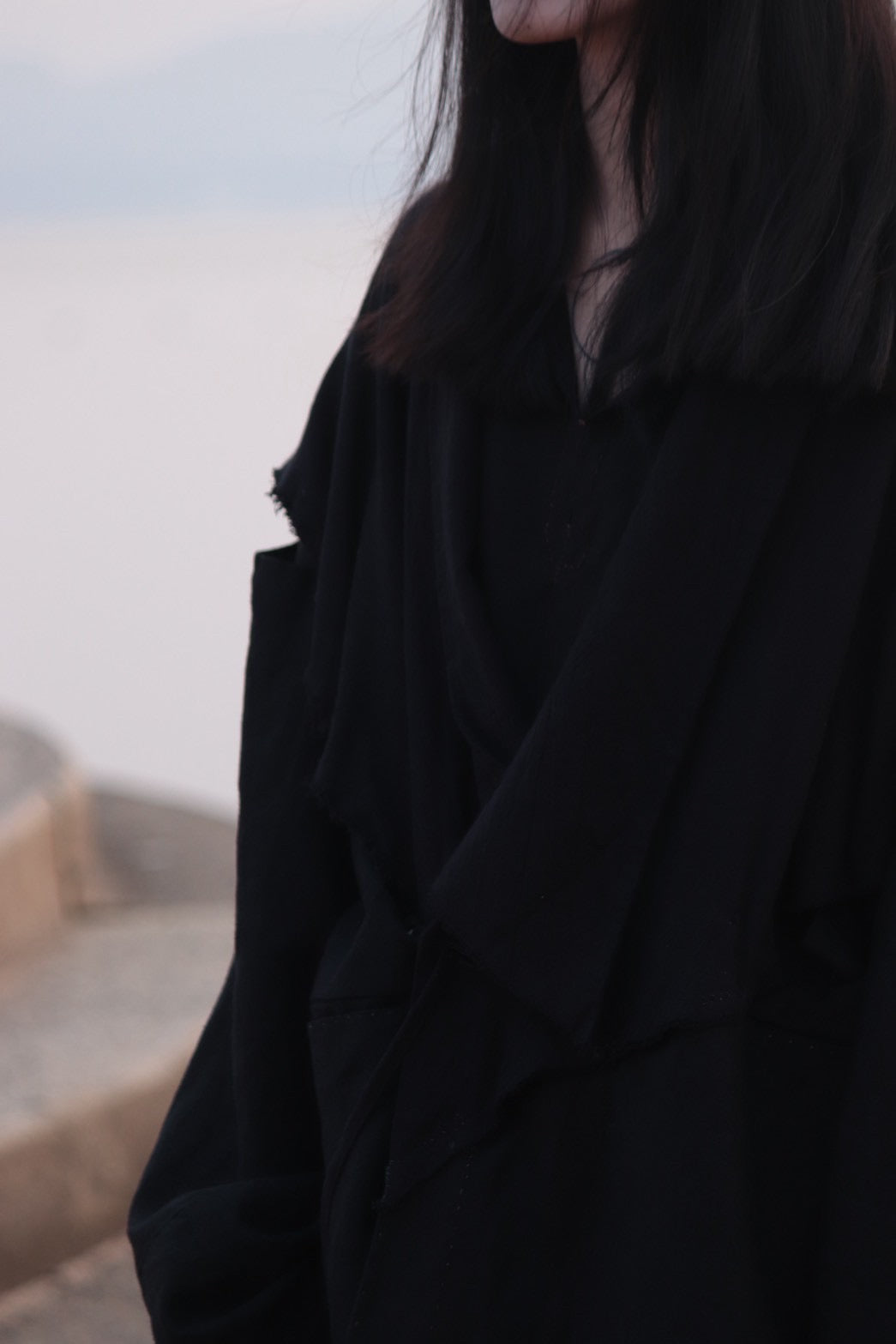 mid-length slit haori