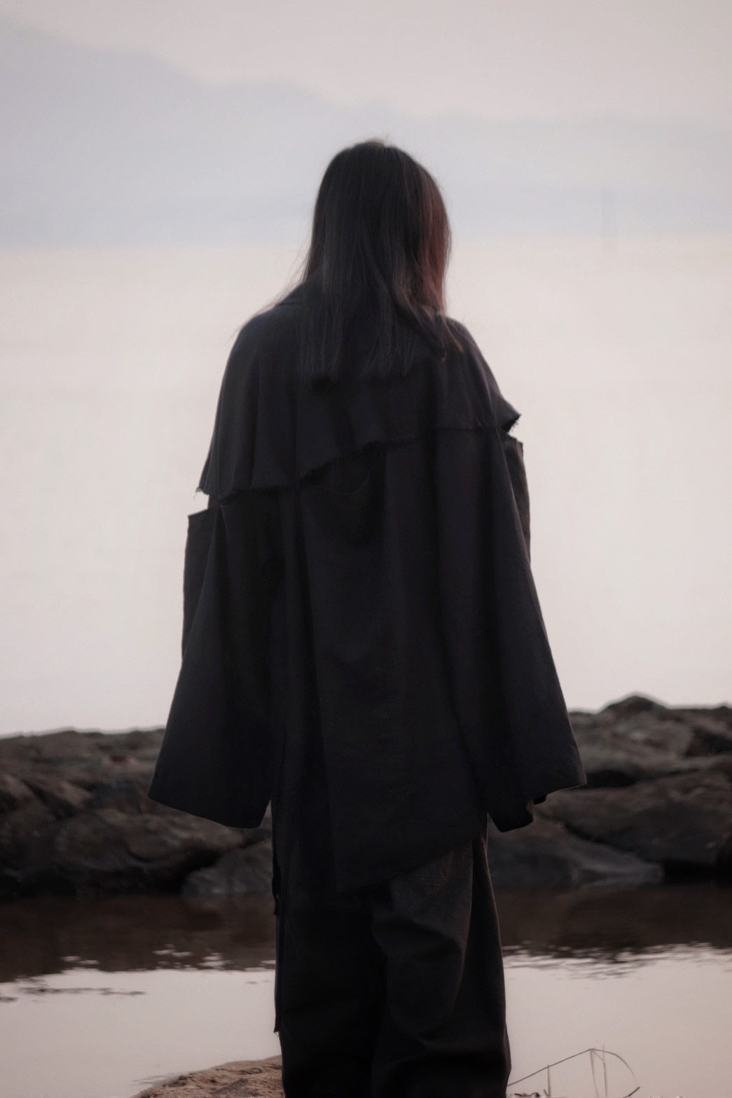 mid-length slit haori