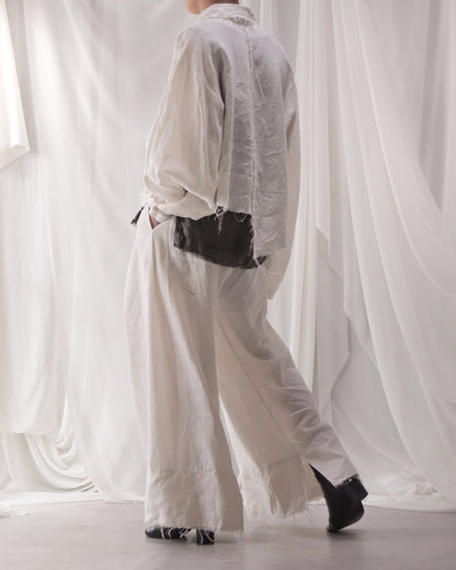 cut off flare sleeve shirt