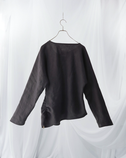 bias-cut pullover